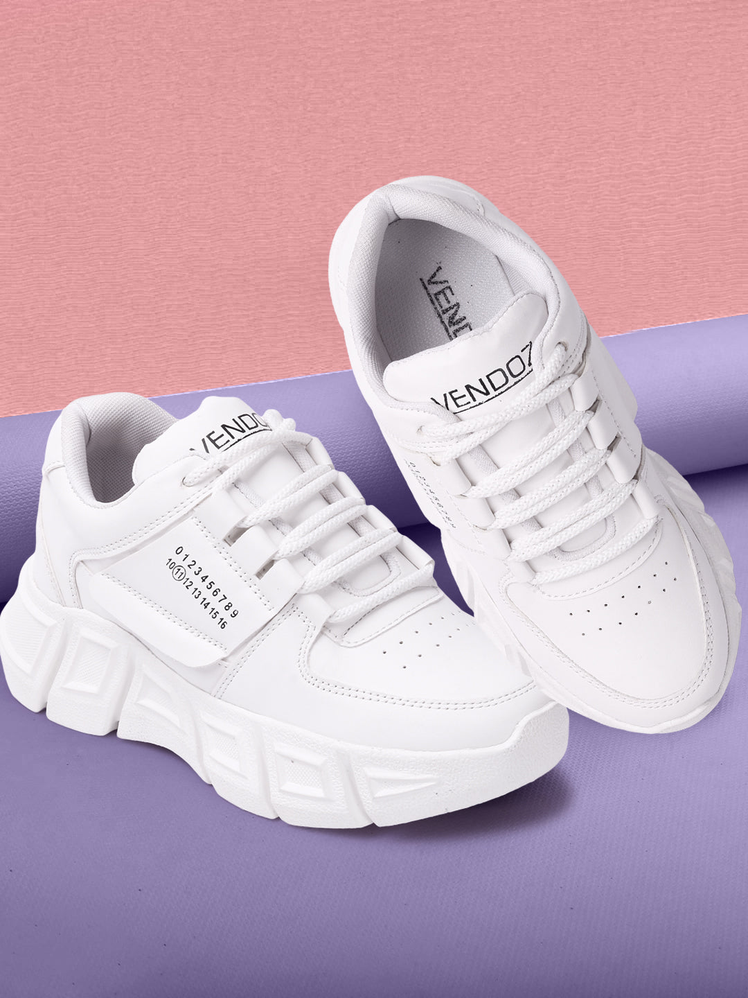 White Perforations Sneakers