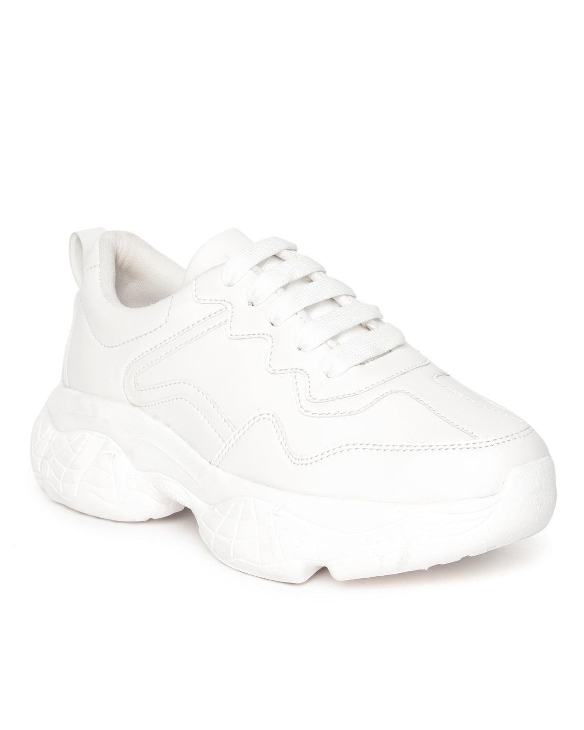 White Chunky Lightweight Sneakers