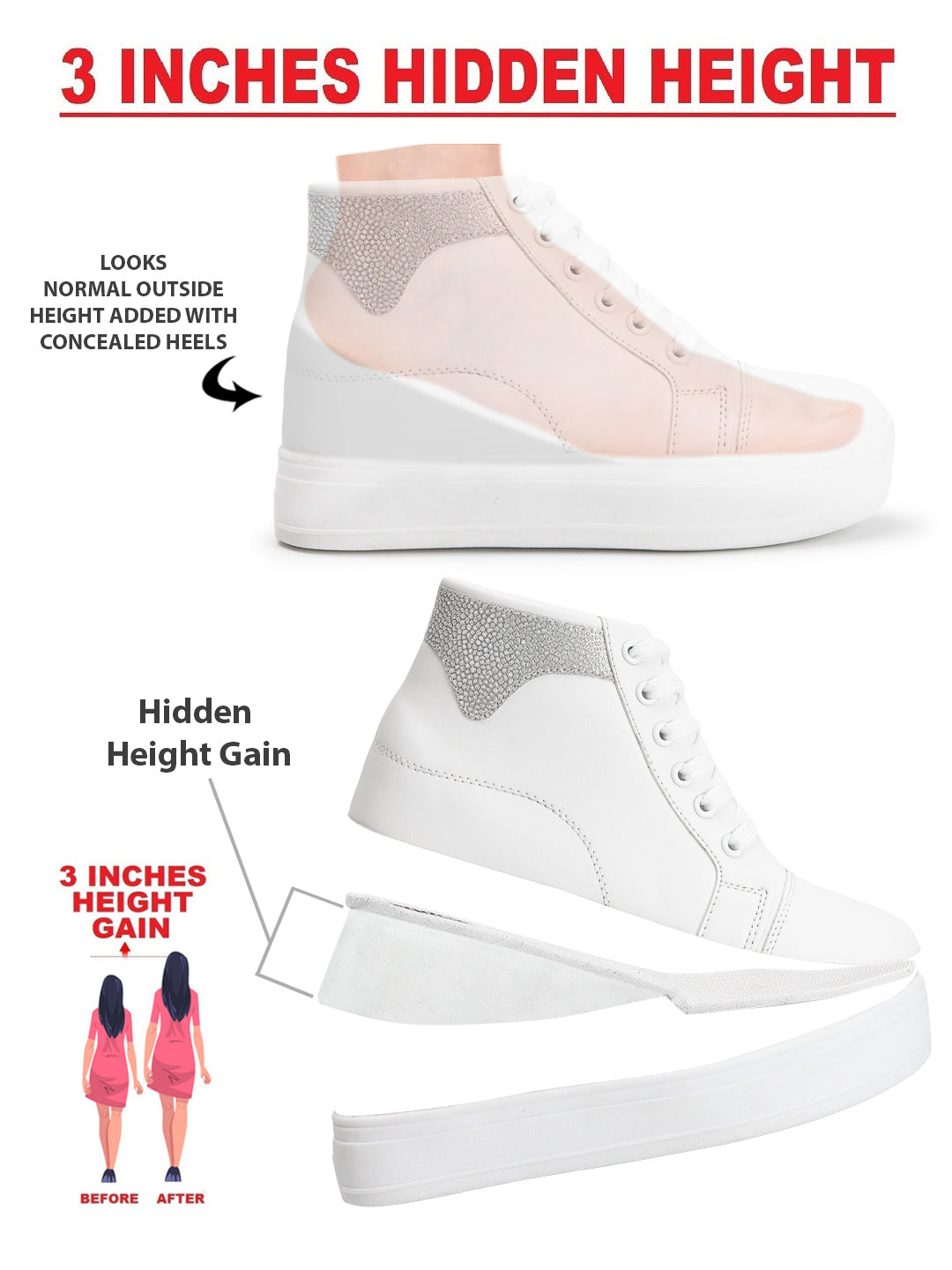 Solid Lace-Ups Lightweight Sneakers