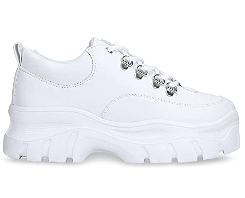White Woven Design Lightweight Sneakers