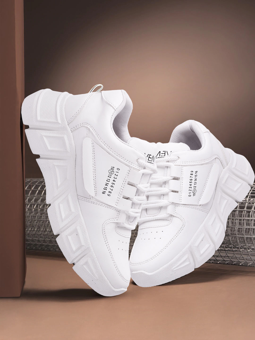White Perforations Sneakers