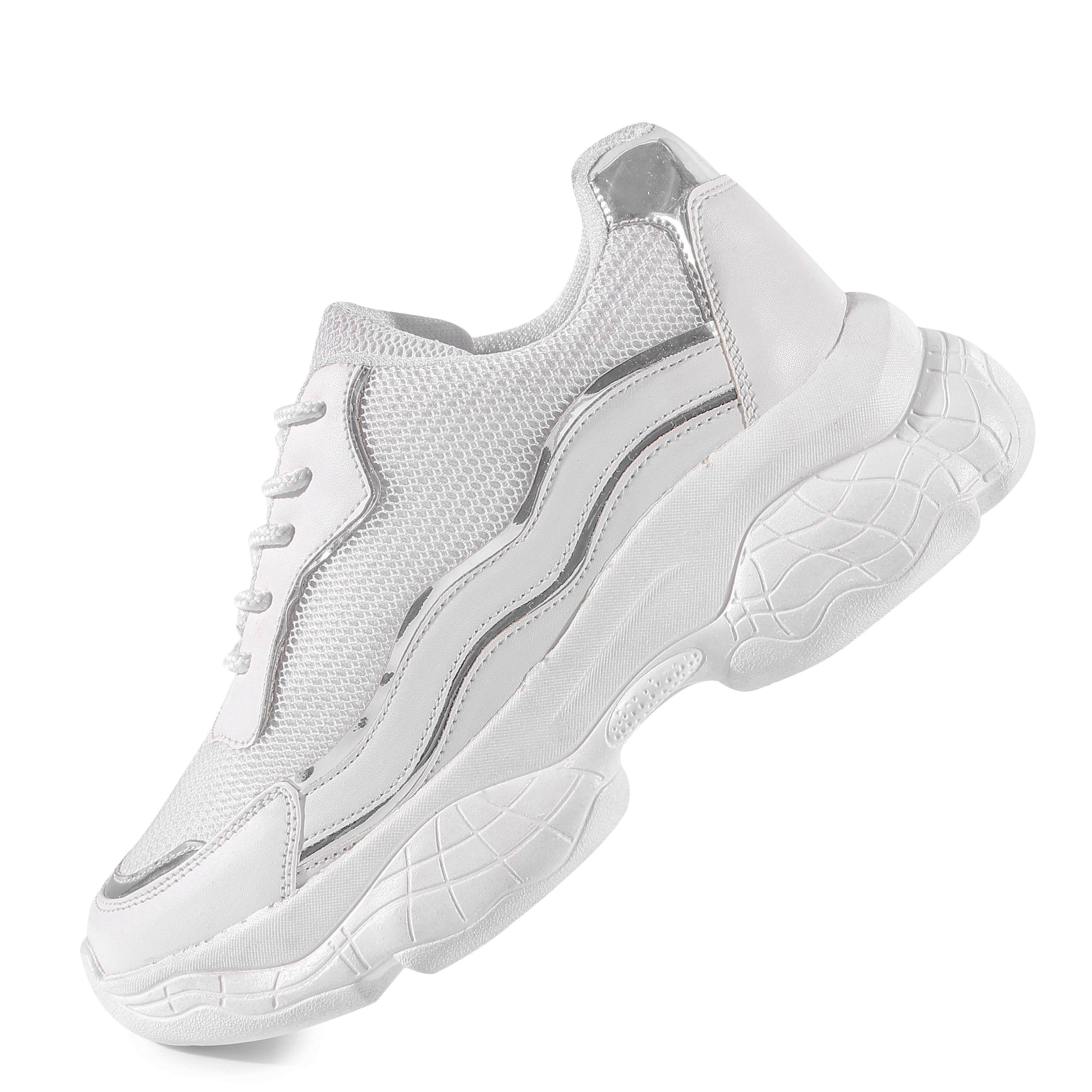 White Silver comfort Sneakers