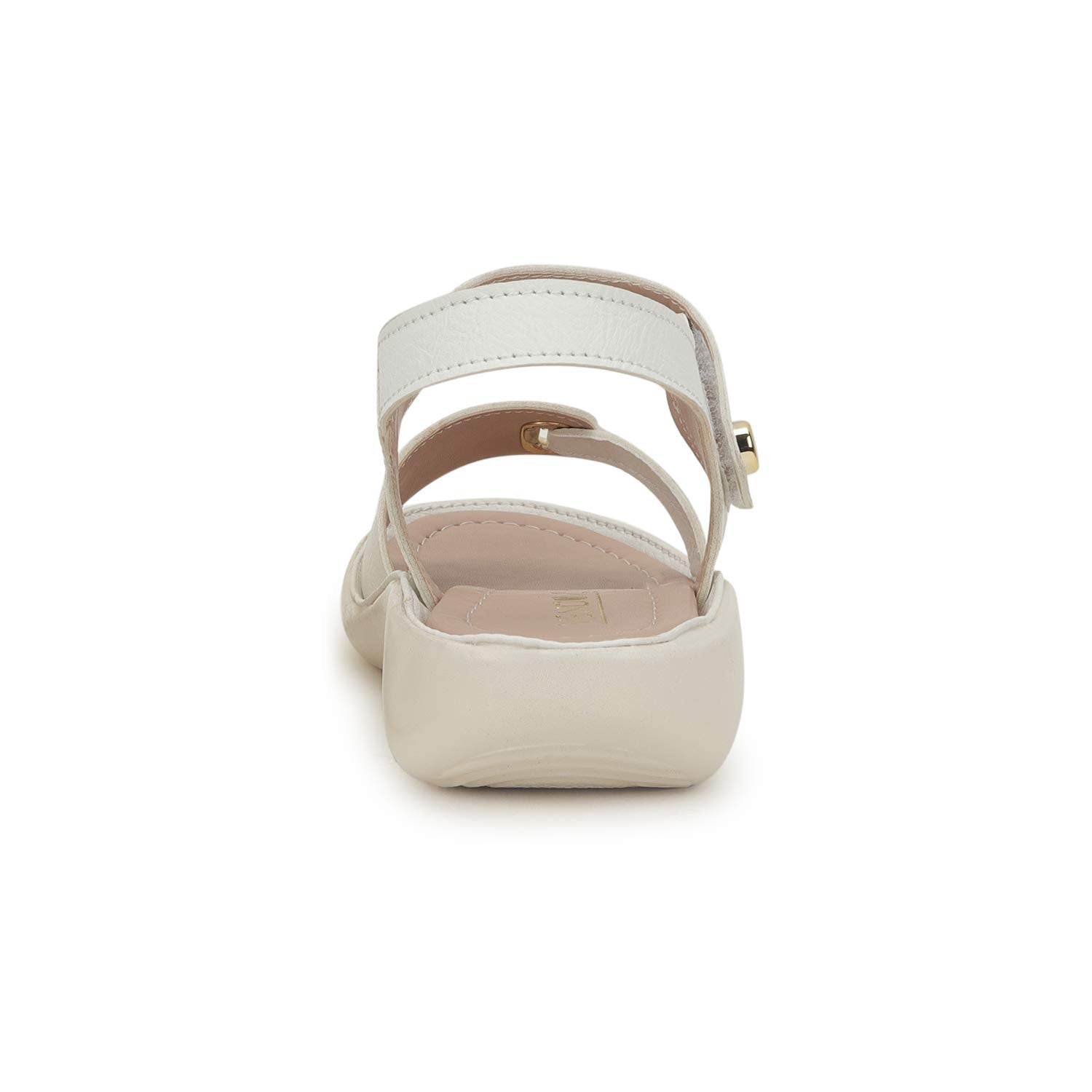 White Open Toe Flats