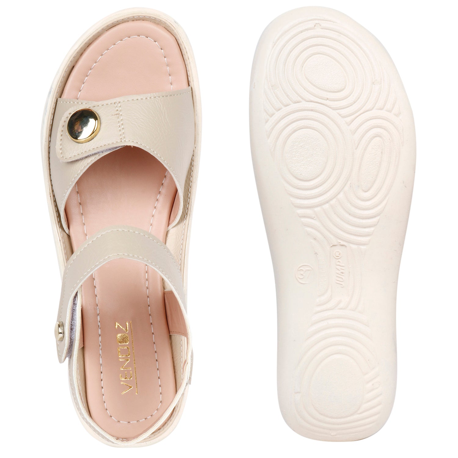 Cream-Coloured Comfort Sandals