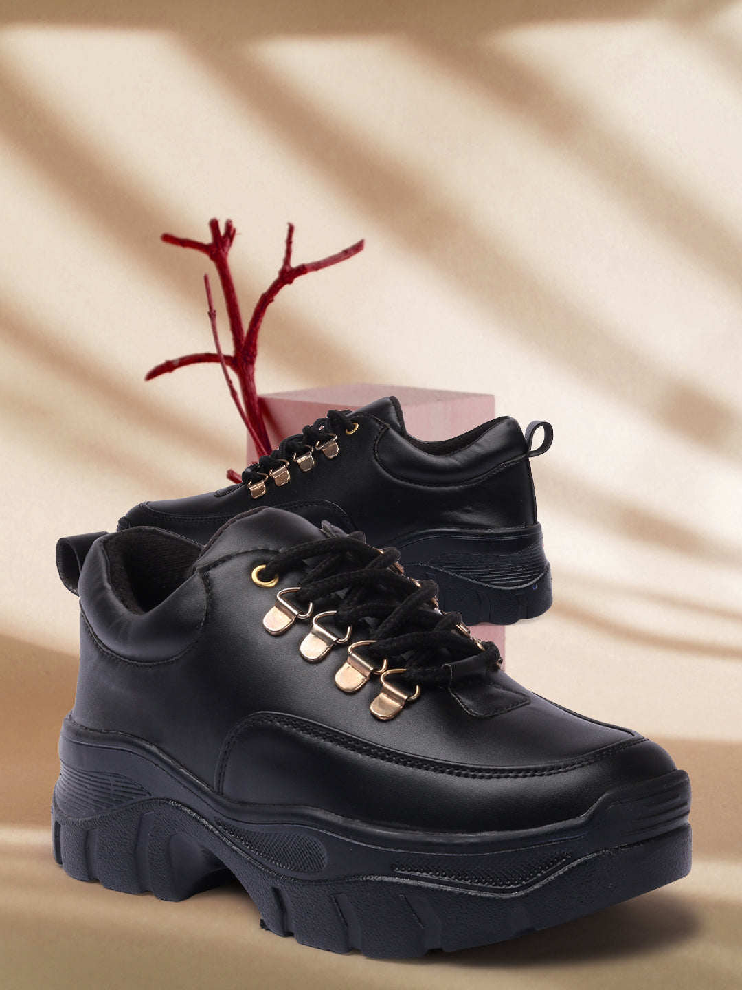 Black Chunky Sneakers