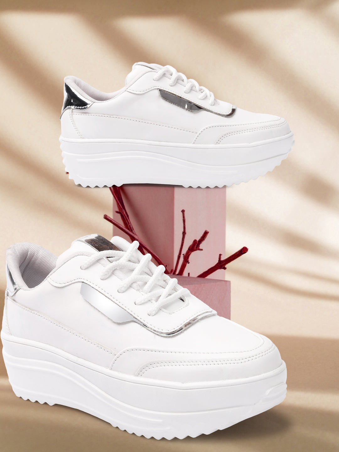 Lace Up White Sneakers
