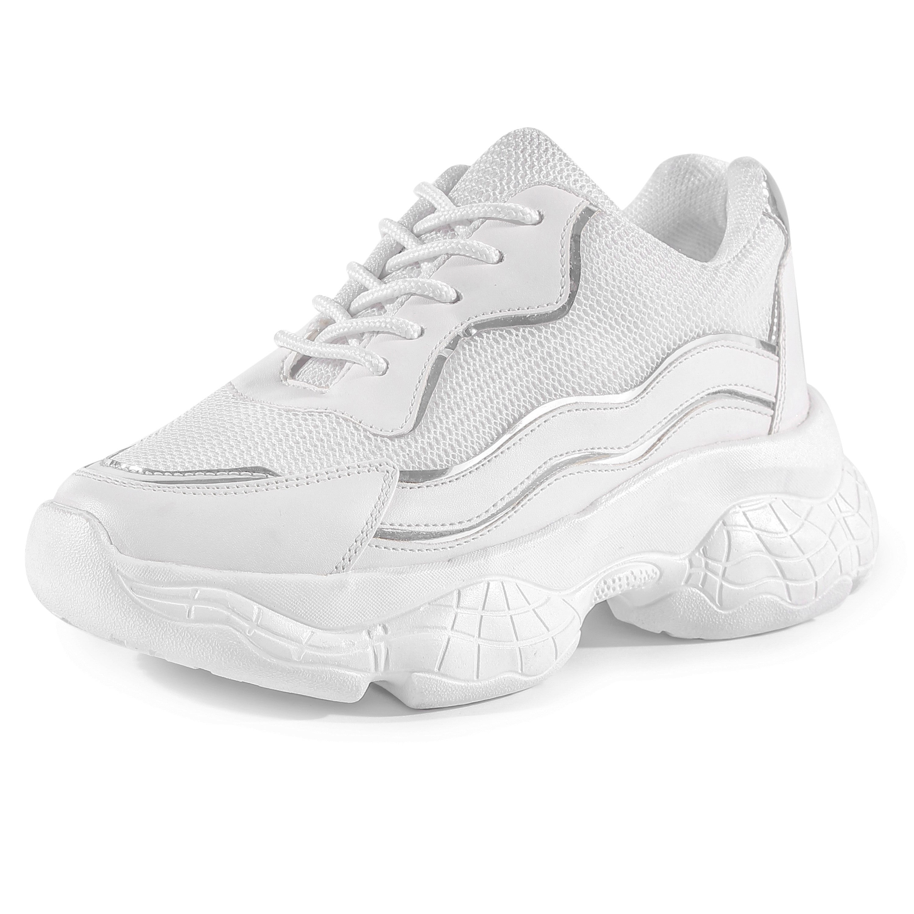White Silver comfort Sneakers