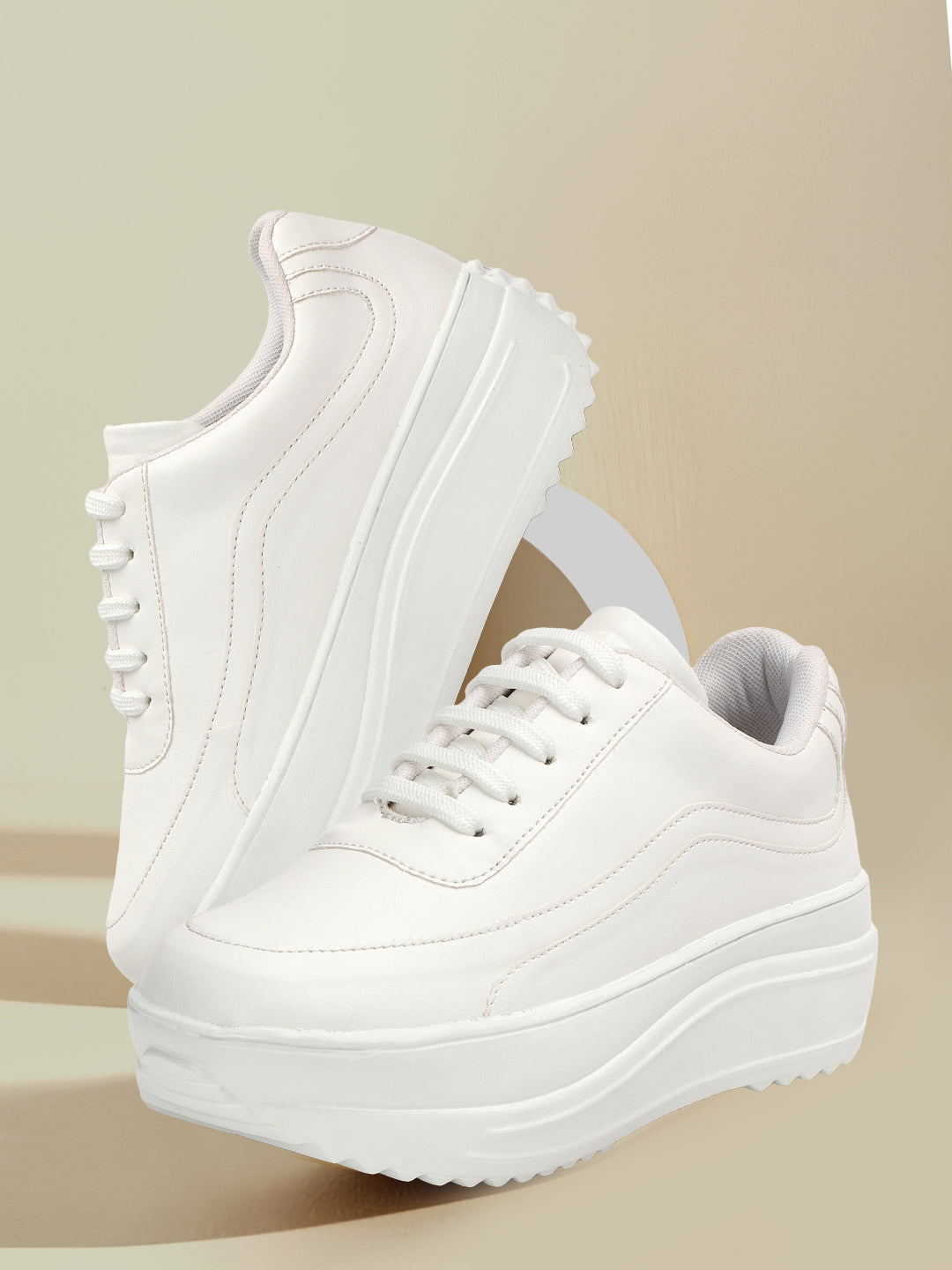 Comfort Insole Lightweight White Sneakers