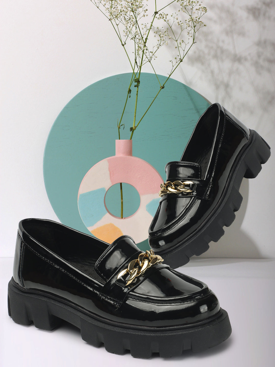 Embellished Heeled Lightweight Horsebit Loafers