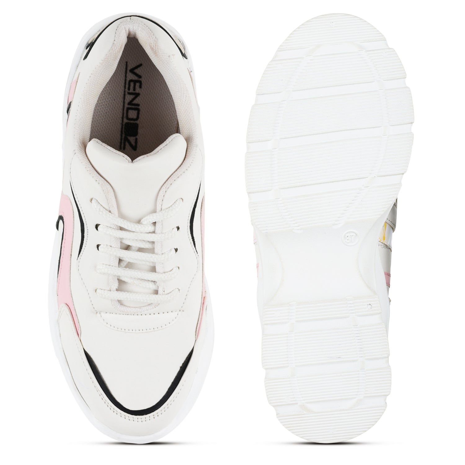 White Pink Stylish Sneakers