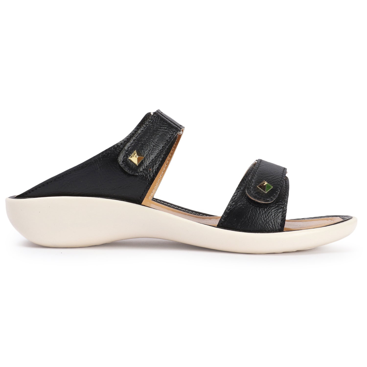 Velcro Open Toe Flats