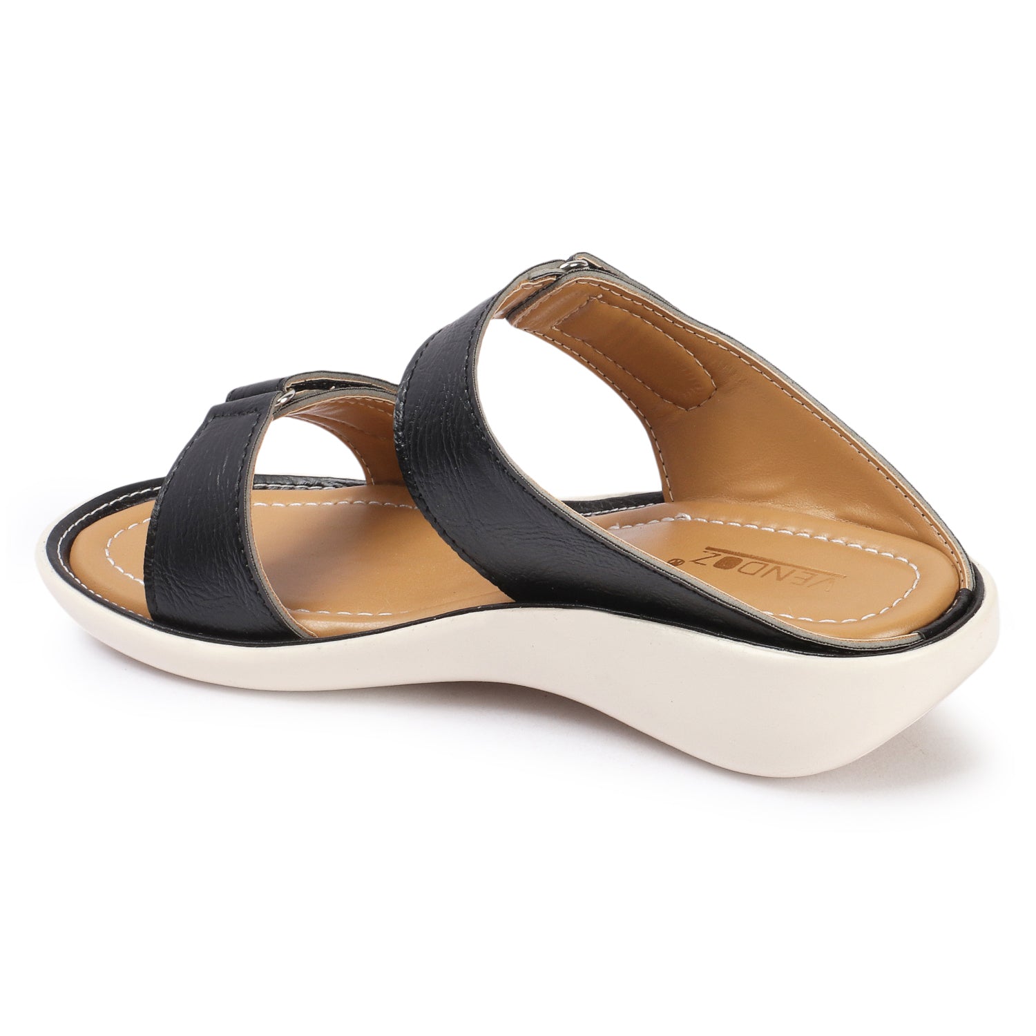 Velcro Open Toe Flats