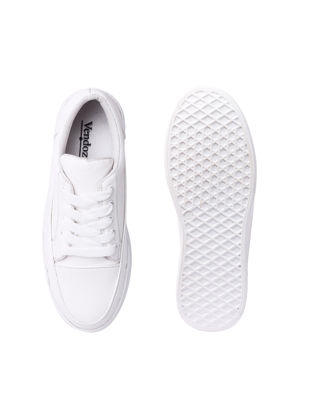 White Solid Sneakers