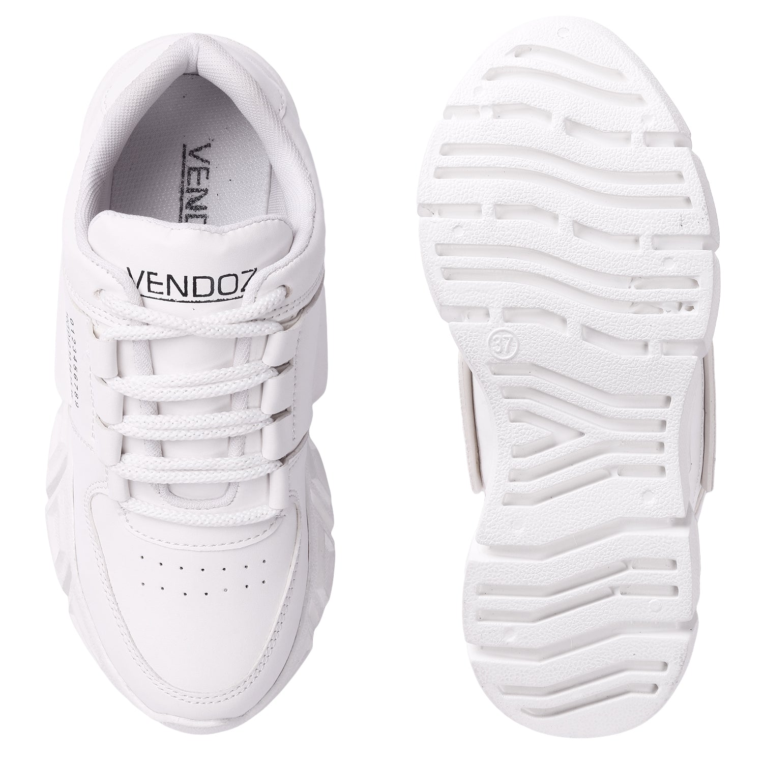White Perforations Sneakers