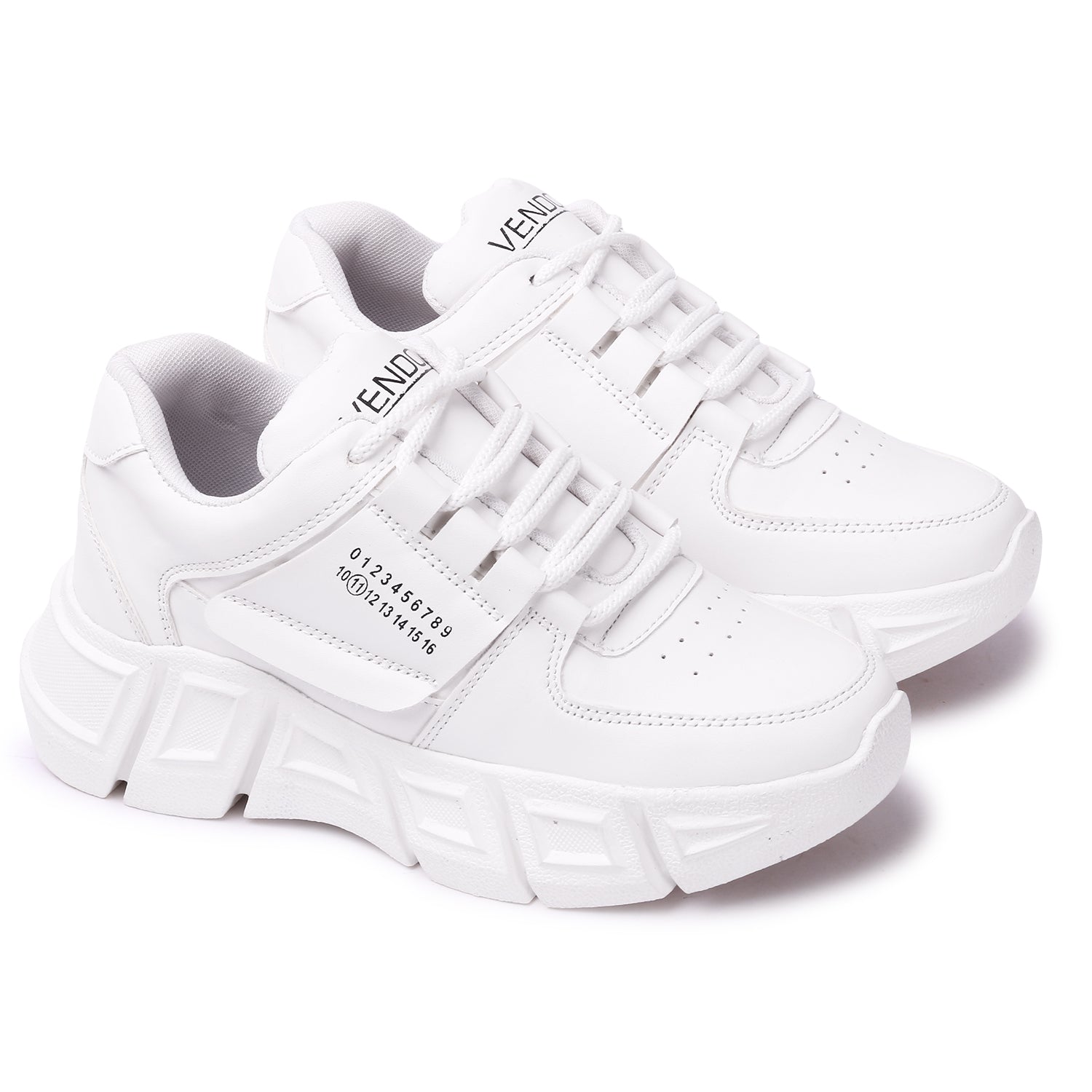 White Perforations Sneakers