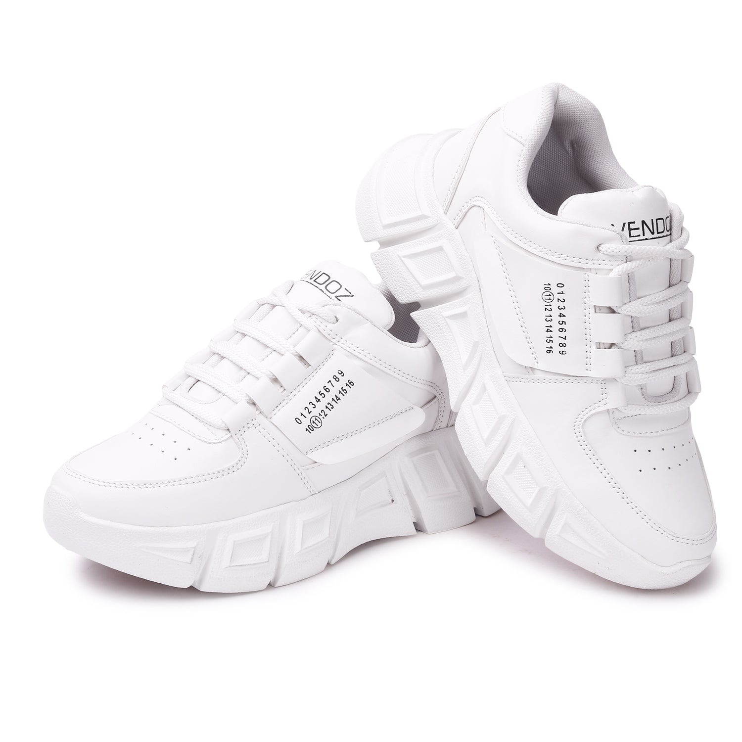 White Perforations Sneakers