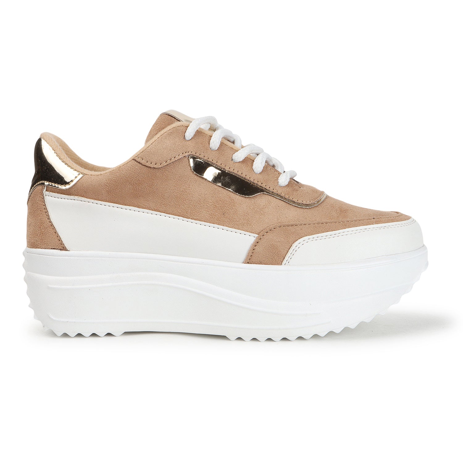 Round Toe Comfort Insole Brown Lightweight Sneakers