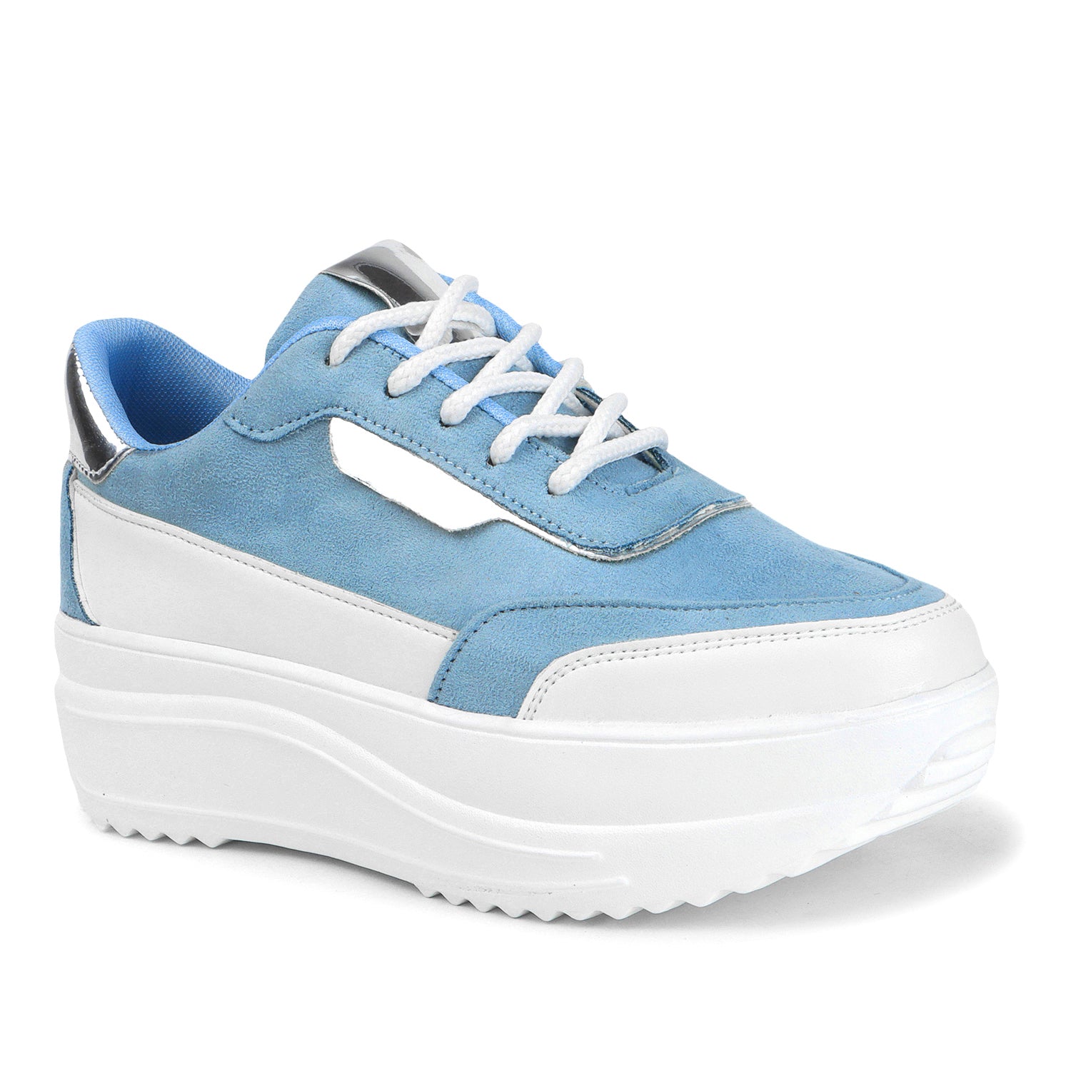 Round Toe Comfort Insole Blue Lightweight Sneakers