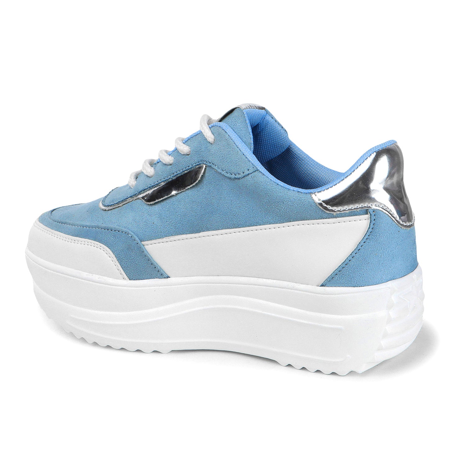 Round Toe Comfort Insole Blue Lightweight Sneakers