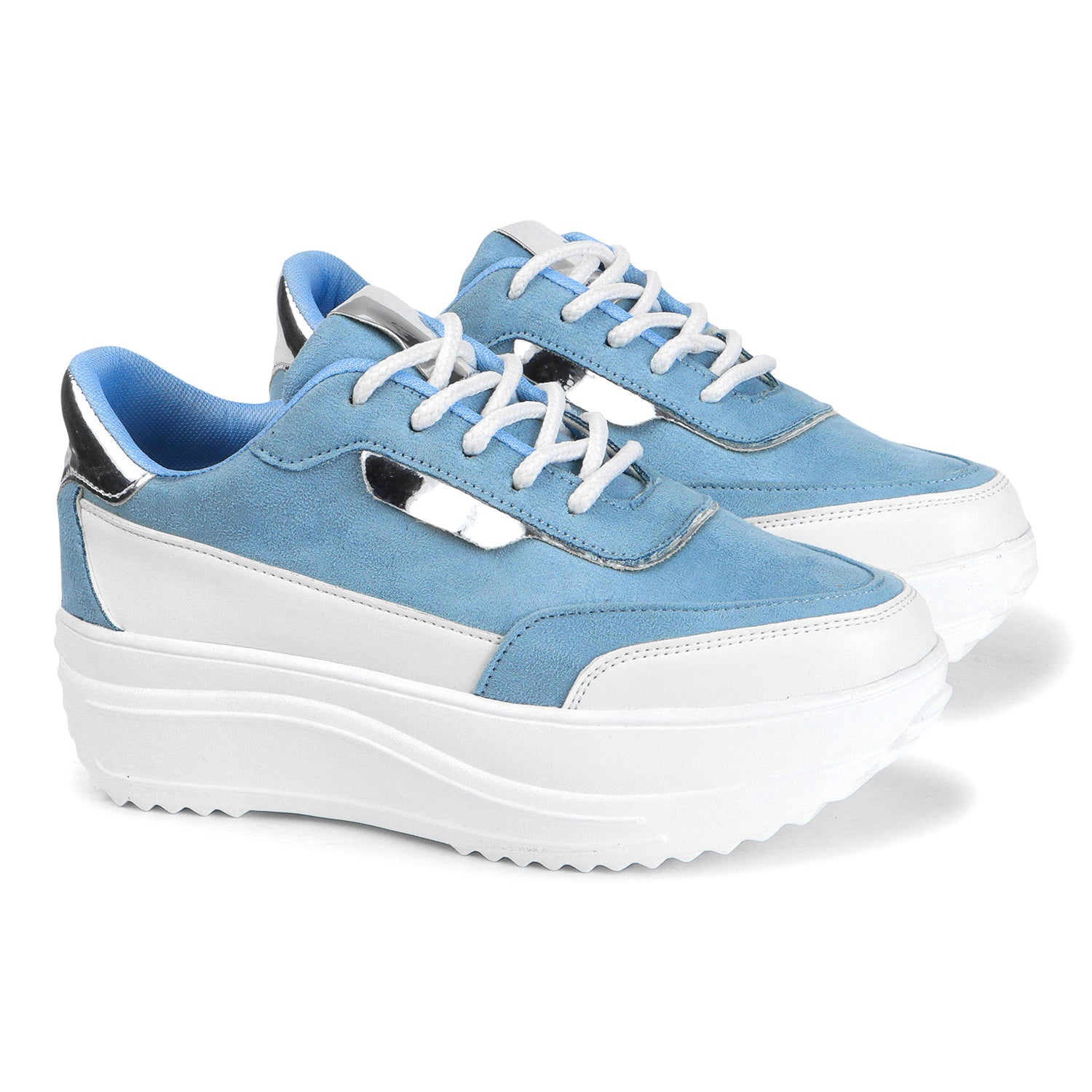 Round Toe Comfort Insole Blue Lightweight Sneakers