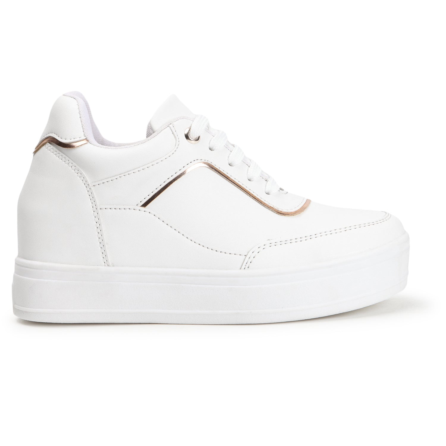 Solid Lace-Ups Lightweight Sneakers