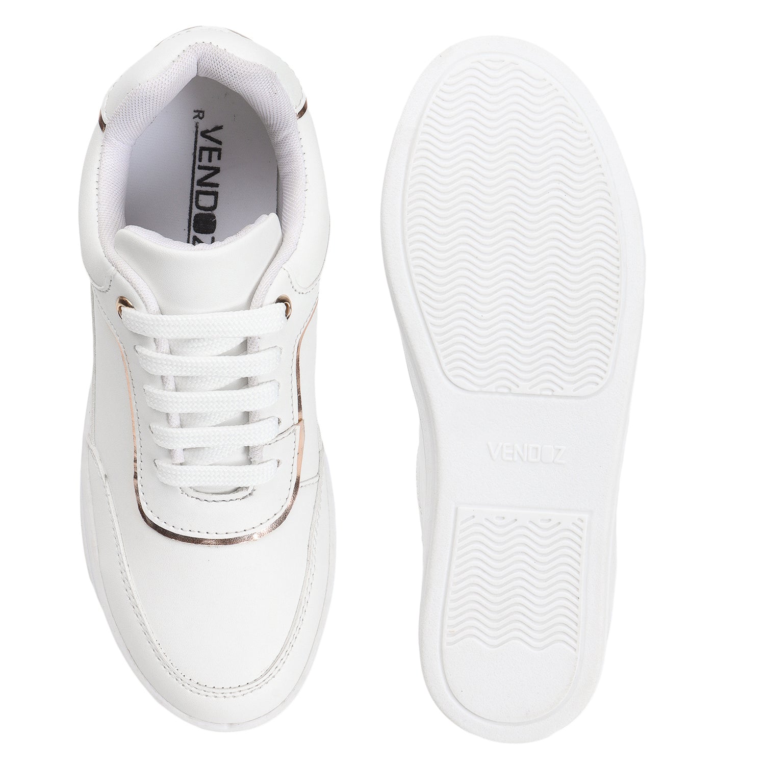 Solid Lace-Ups Lightweight Sneakers