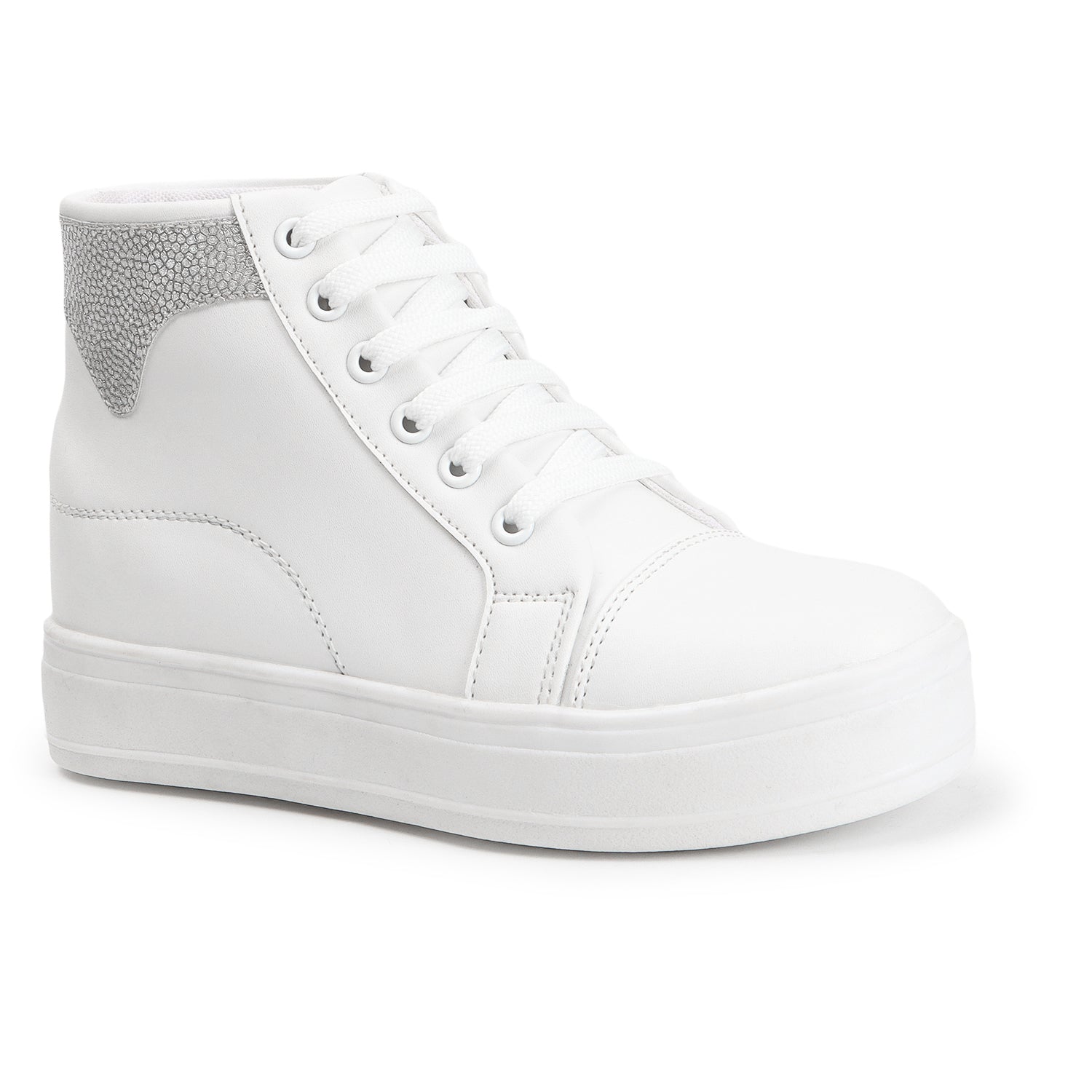 Solid Lace-Ups Lightweight Sneakers