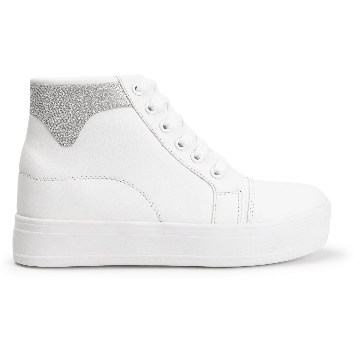 Solid Lace-Ups Lightweight Sneakers
