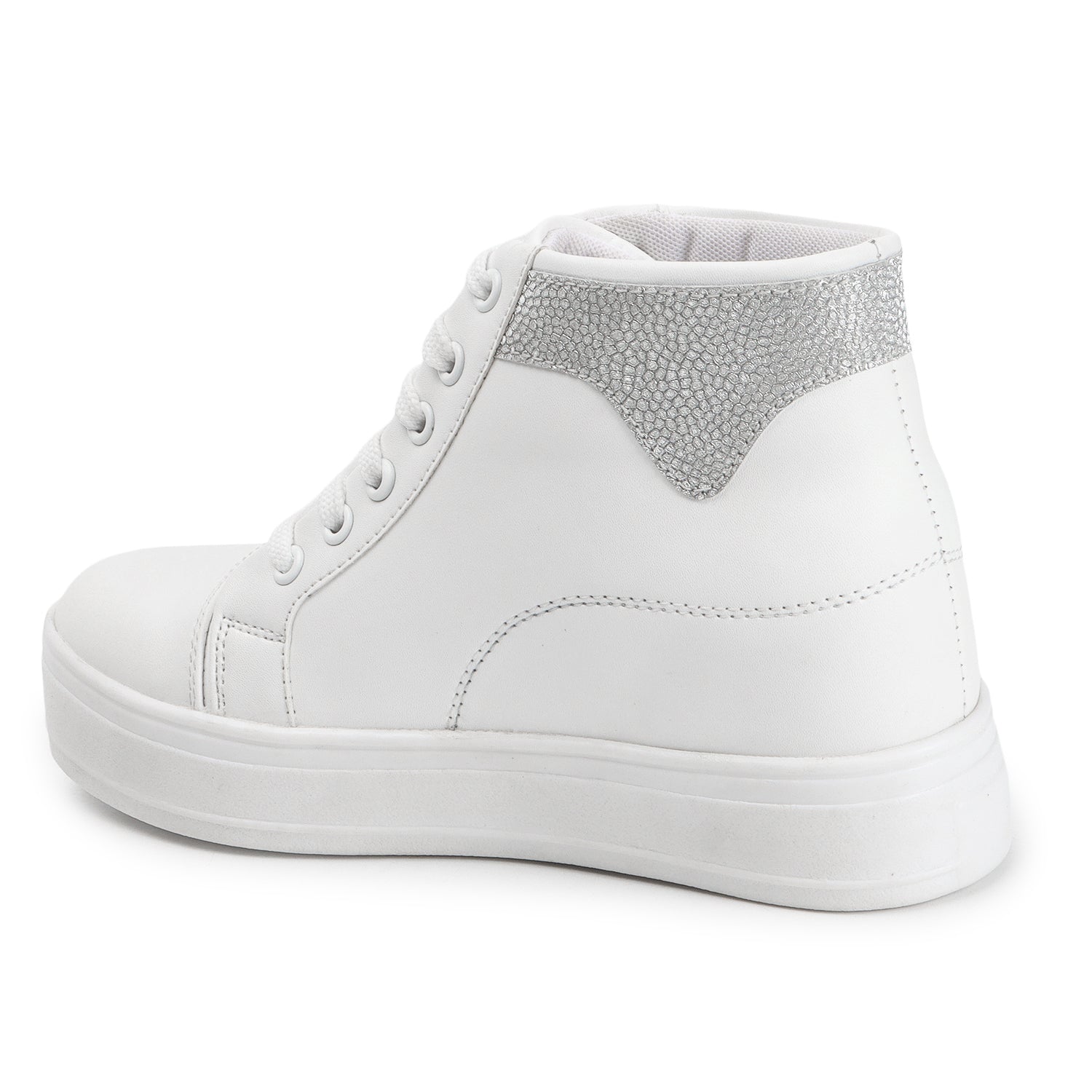 Solid Lace-Ups Lightweight Sneakers