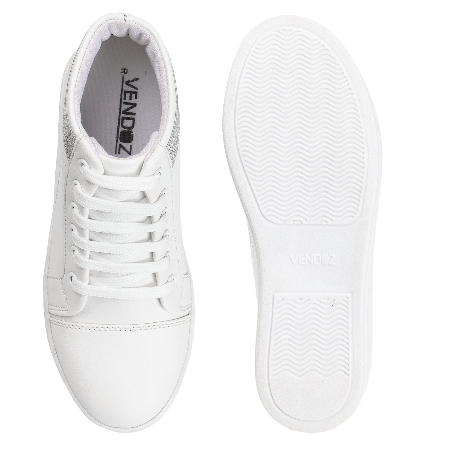 Solid Lace-Ups Lightweight Sneakers