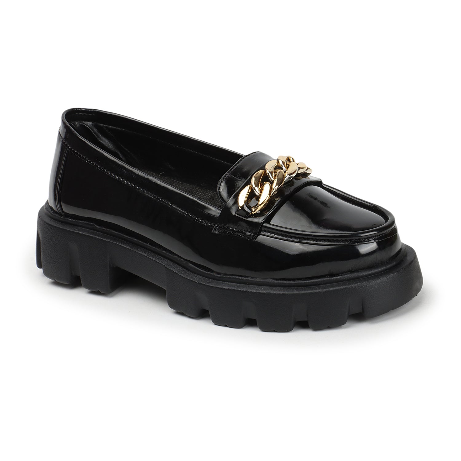 Embellished Heeled Lightweight Horsebit Loafers