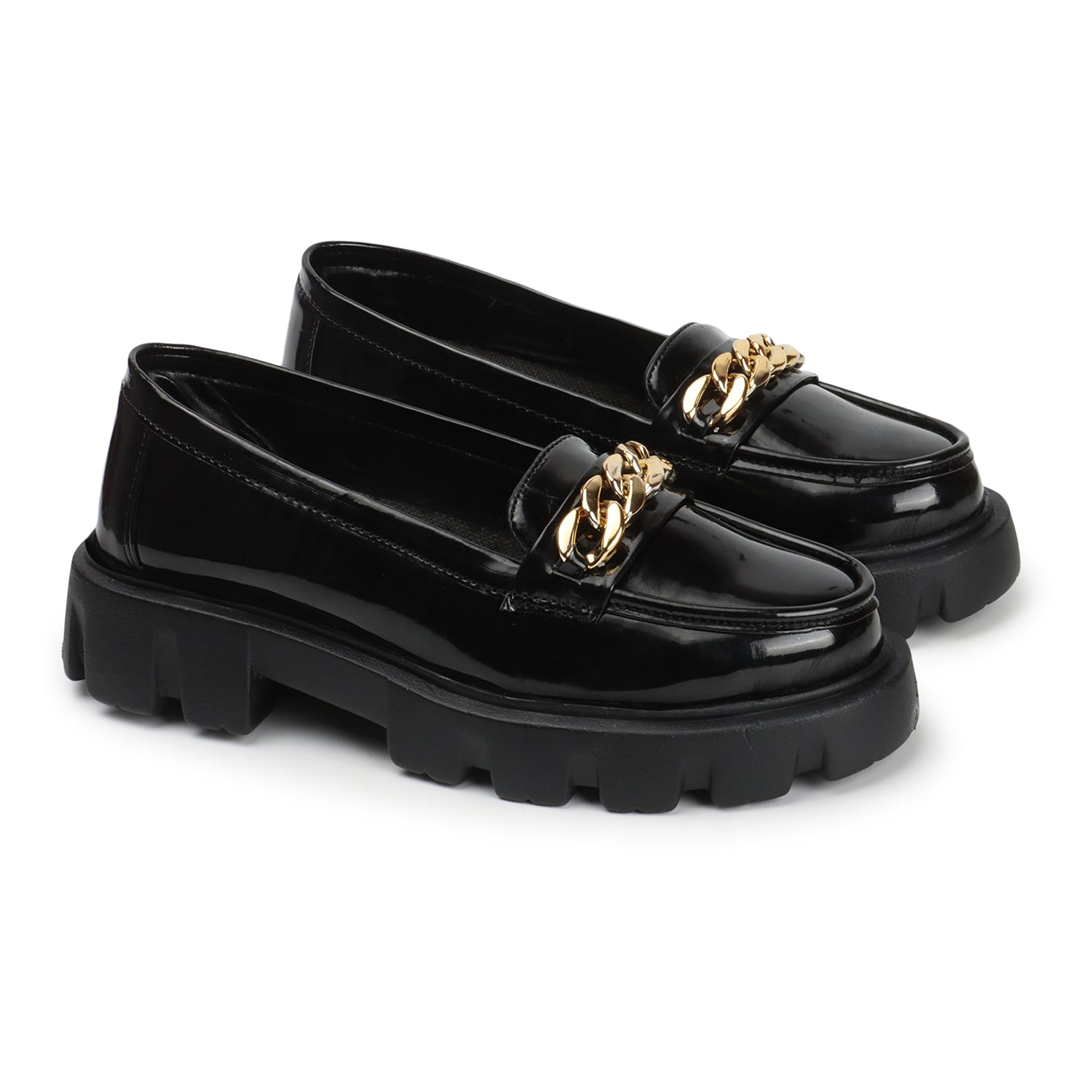 Embellished Heeled Lightweight Horsebit Loafers