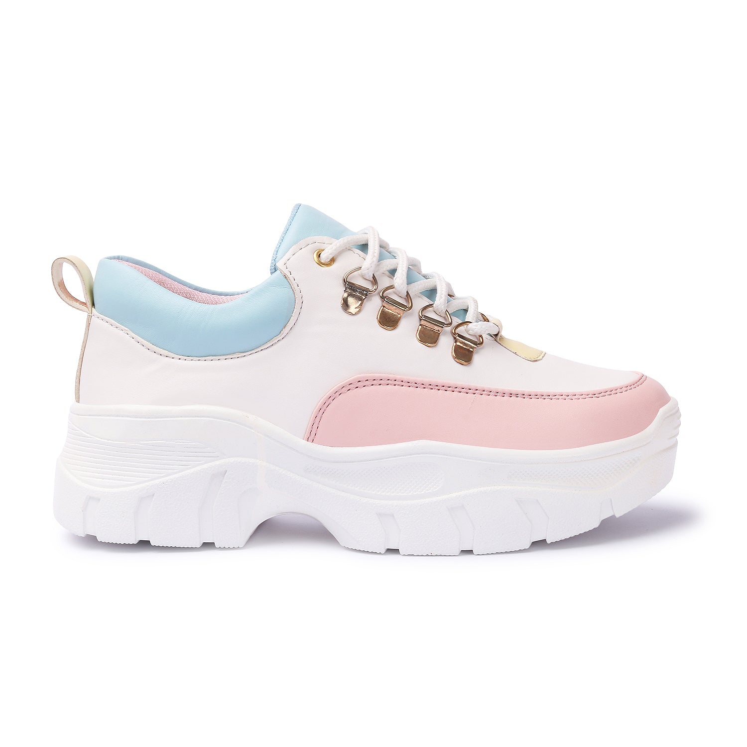 Pink Colourblocked Sneakers
