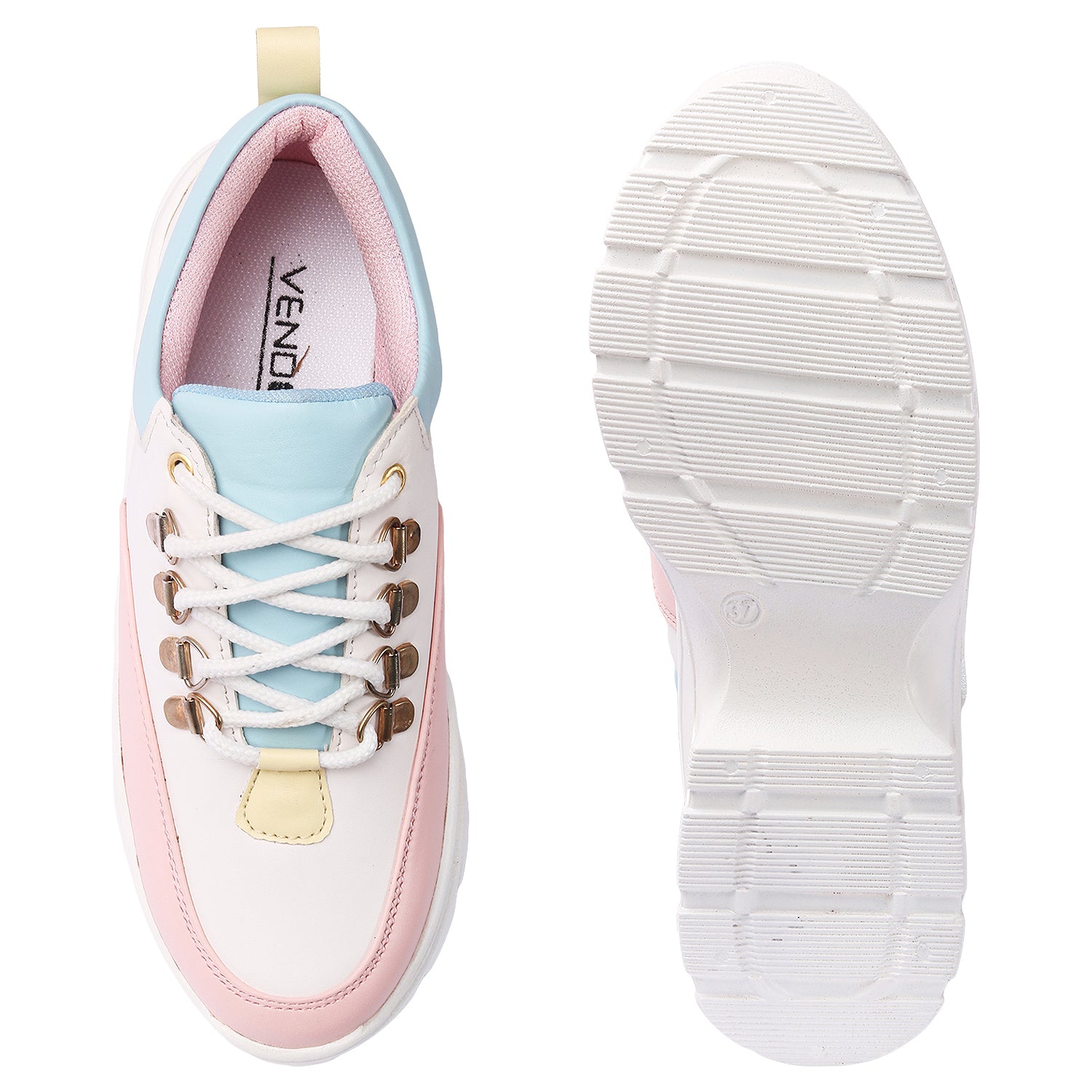 Pink Colourblocked Sneakers