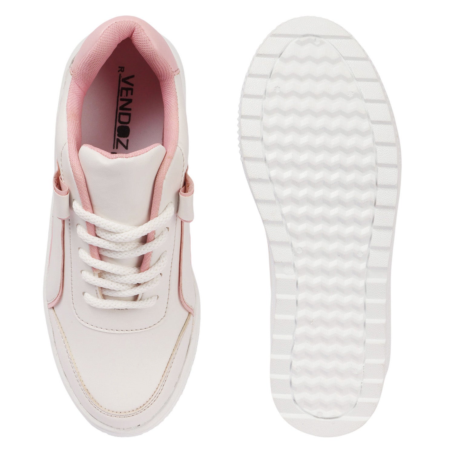 White Pink Chunky Sneakers