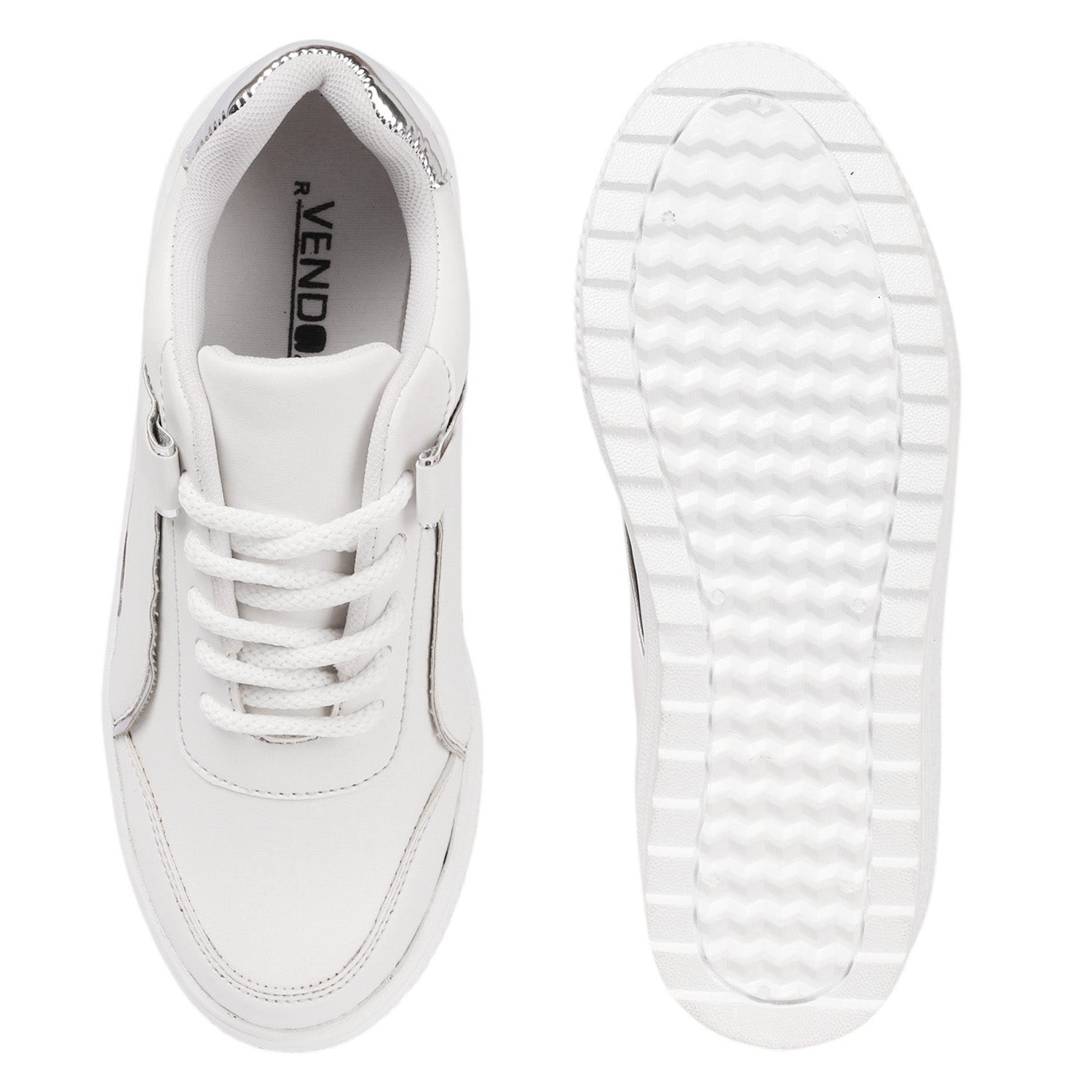 White Silver Chunky Sneakers