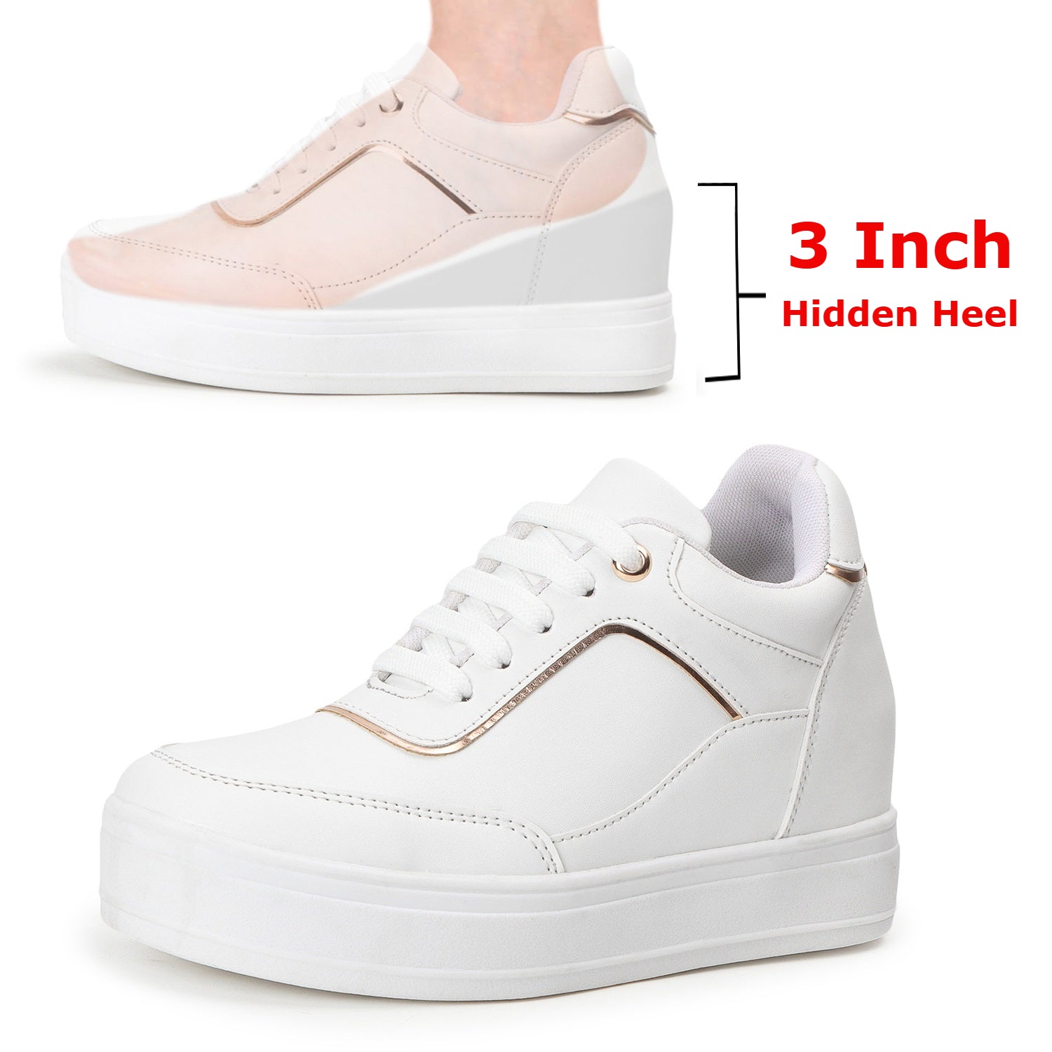 Solid Lace-Ups Lightweight Sneakers