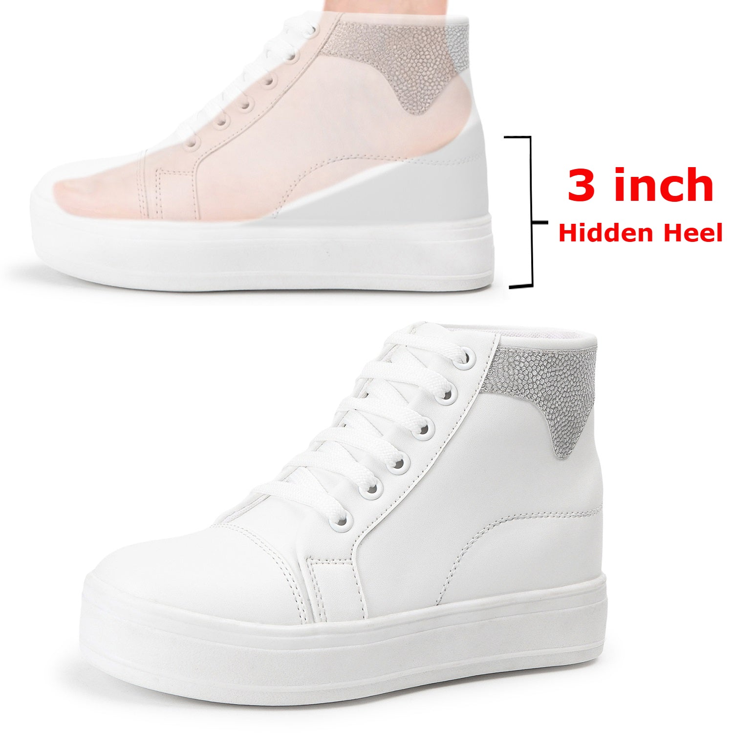 Solid Lace-Ups Lightweight Sneakers