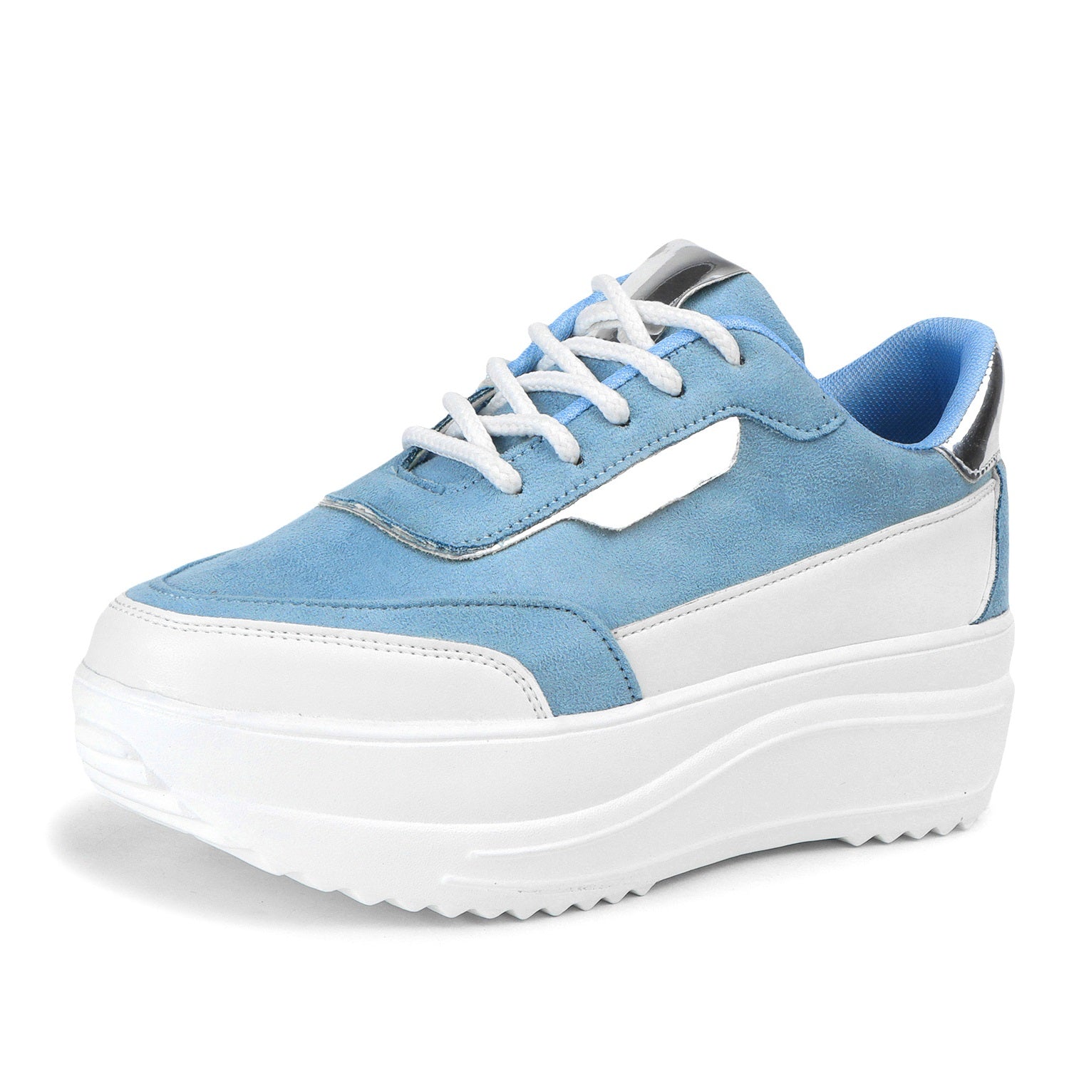 Round Toe Comfort Insole Blue Lightweight Sneakers