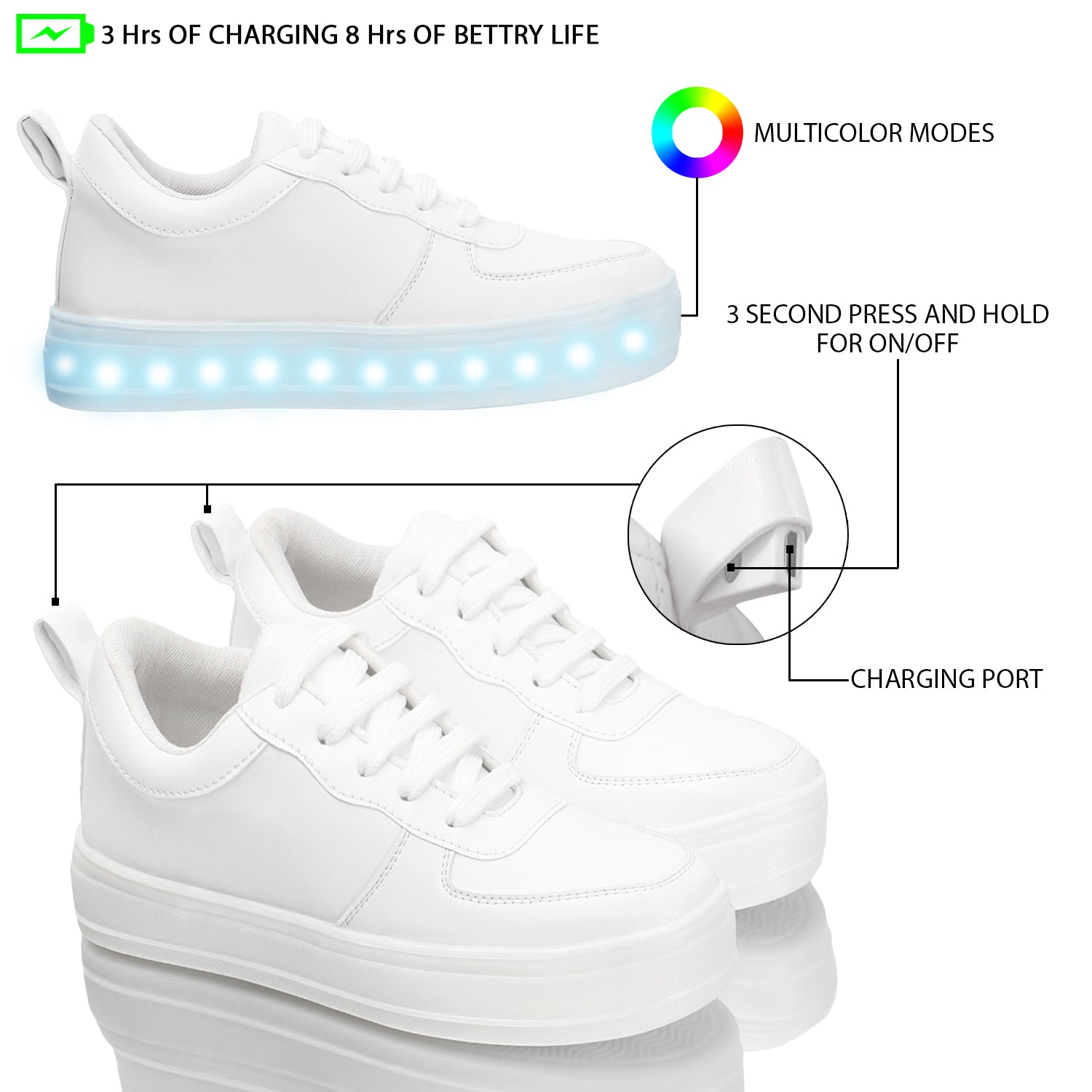 LED RECHARGEABLE SHOES