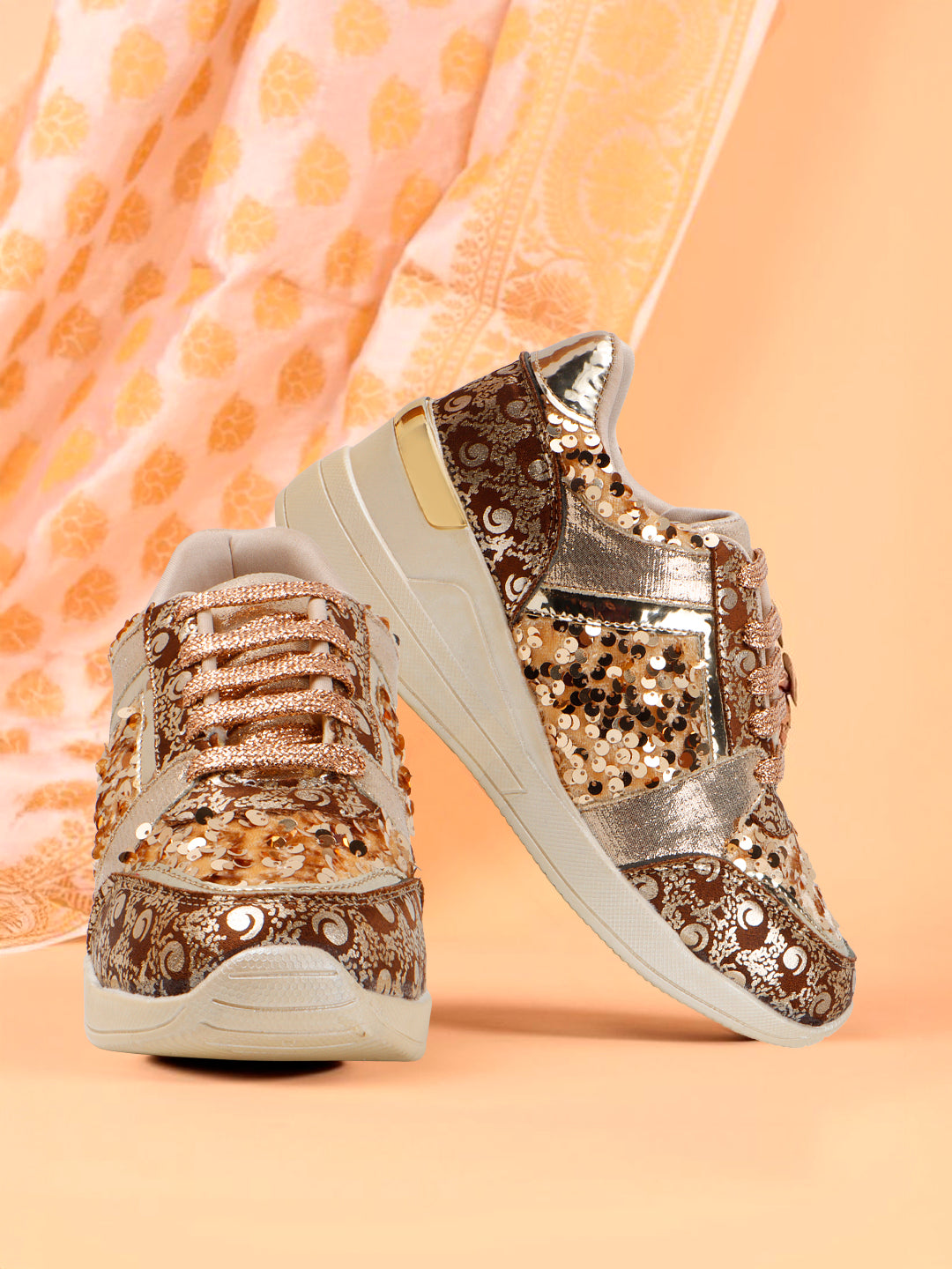 Vendoz High Heel sneaker shoes for women - CNV7055GL