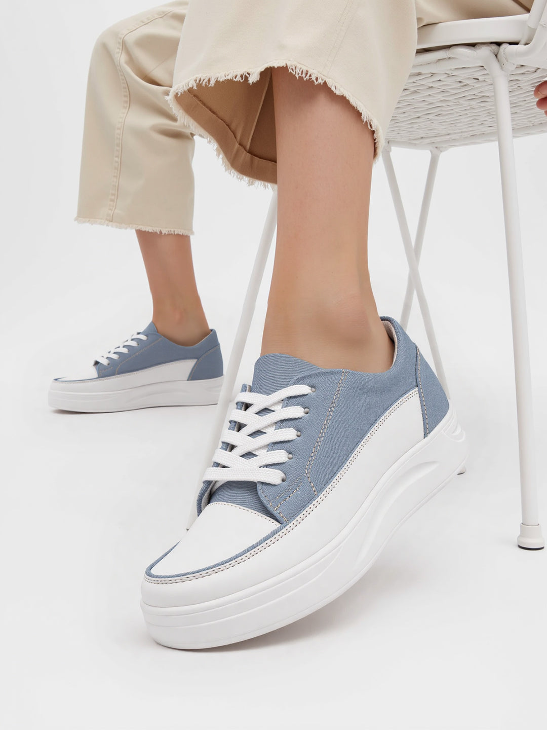 Vendoz High Heel sneaker shoes for women - CNV7018BLU