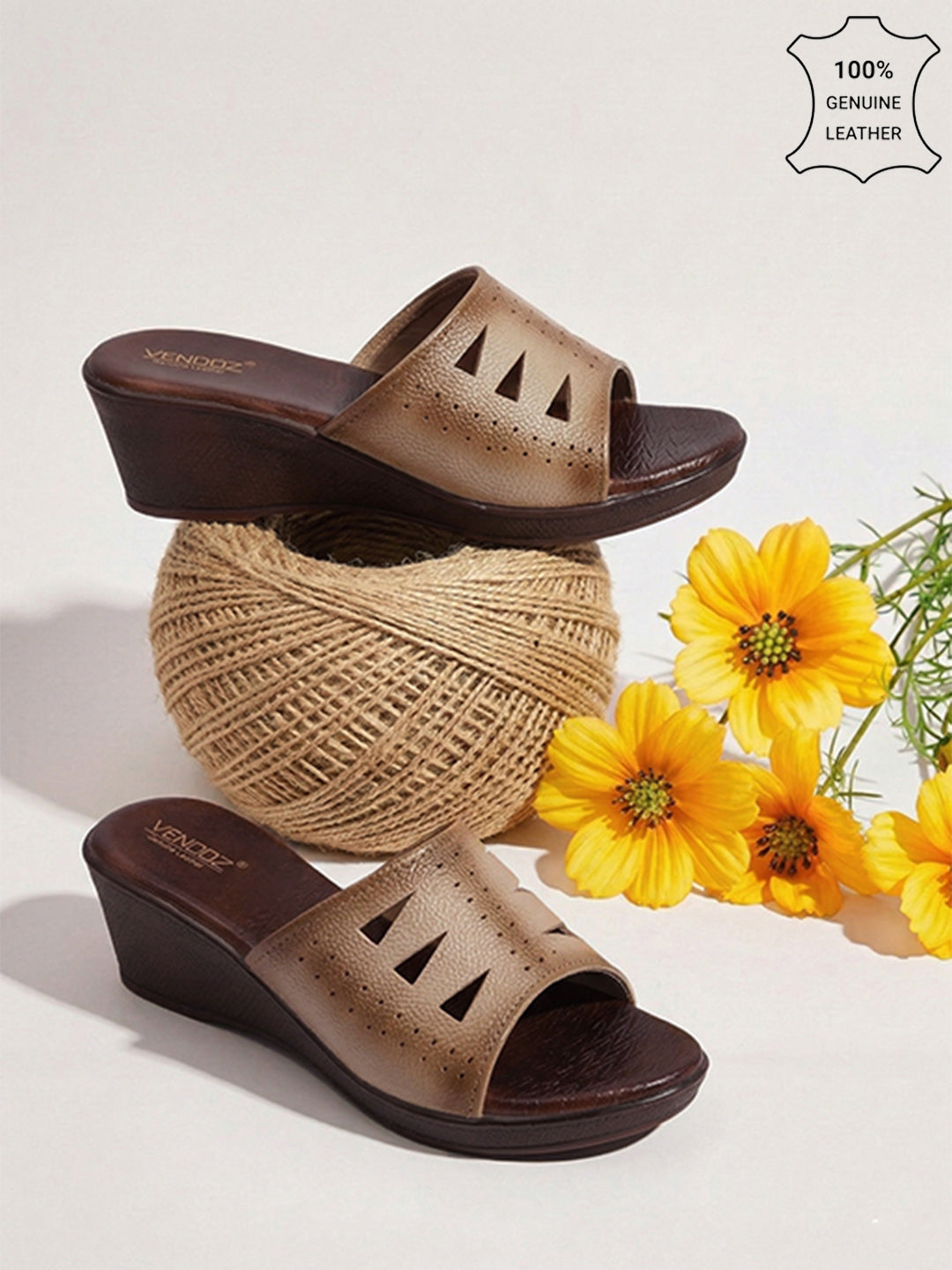 Genuine Leather Wedges