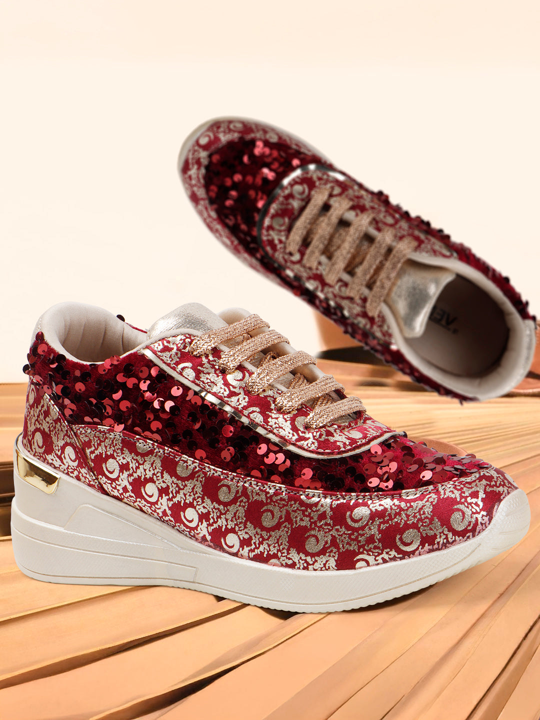 Vendoz High Heel sneaker shoes for women -CNV7054