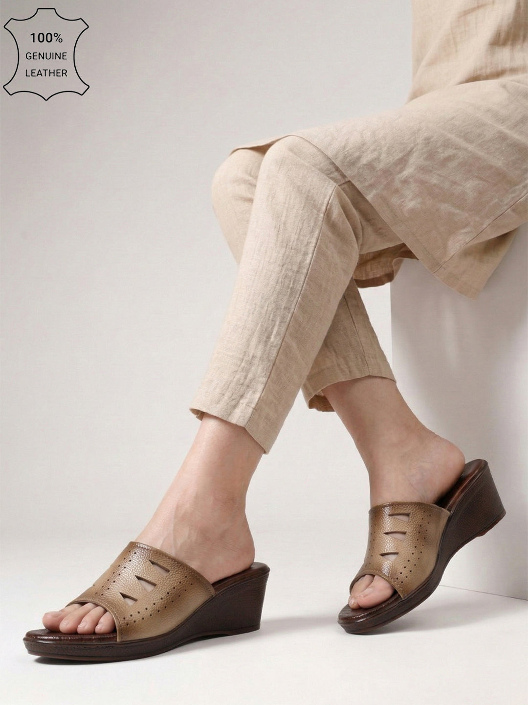 Genuine Leather Wedges
