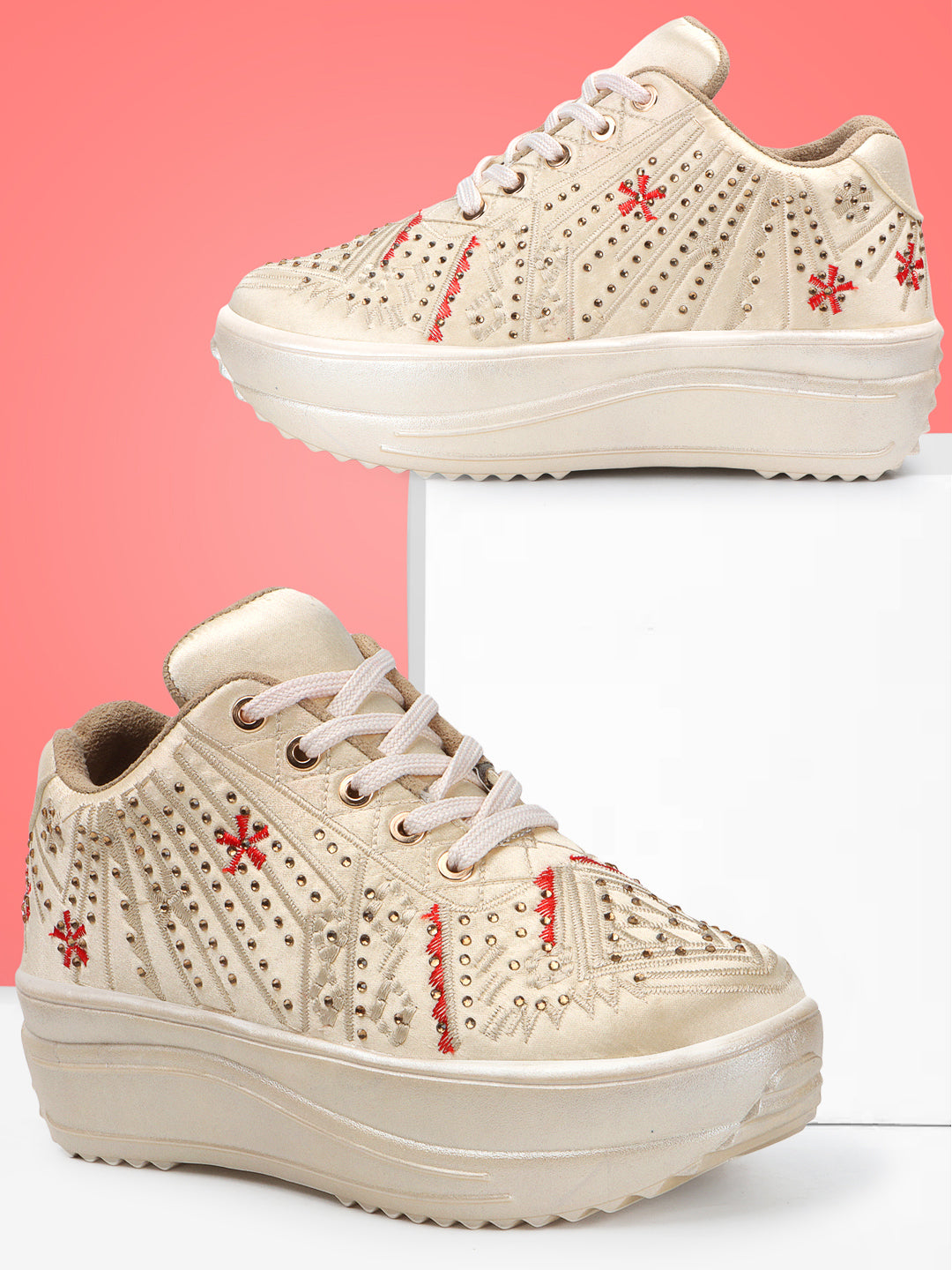 Embroidery Wedding Party Sneakers-CNV4025