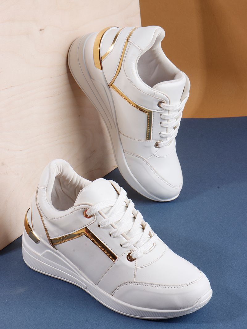 Vendoz High Heel sneaker shoes for women - CNV7062WT