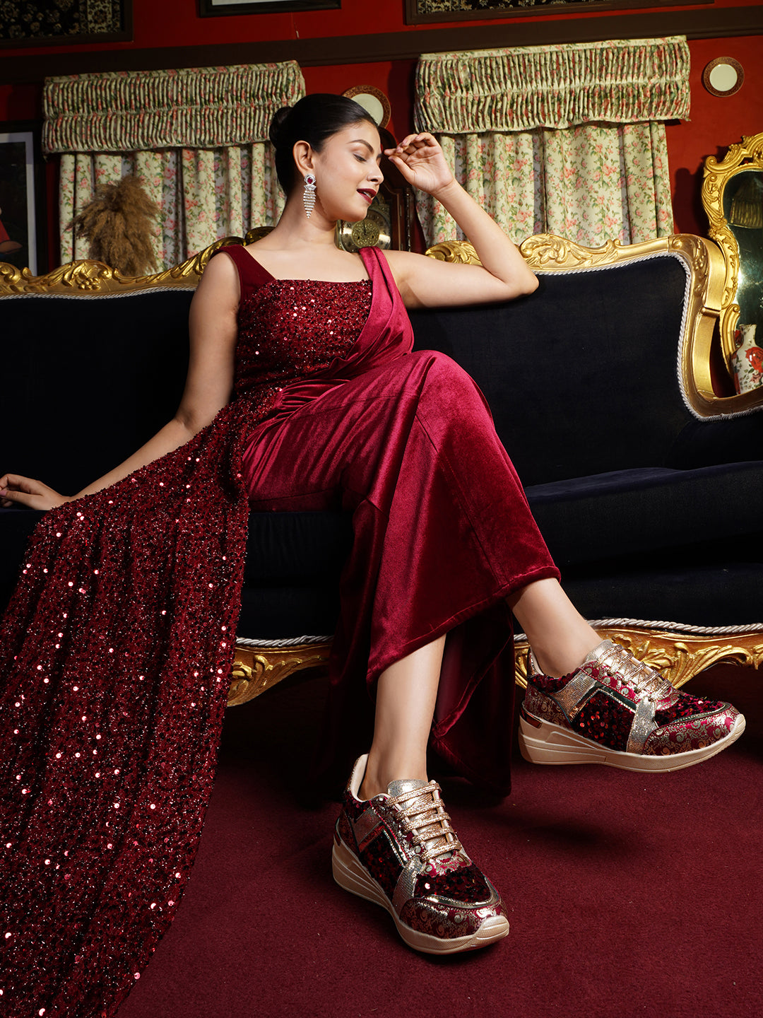 Vendoz High Heel sneaker shoes for women - CNV7055GL