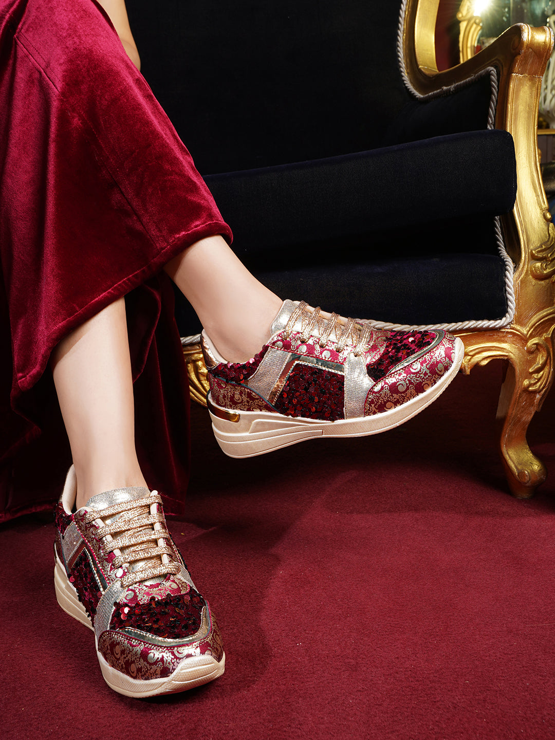 Vendoz High Heel sneaker shoes for women - CNV7055GL