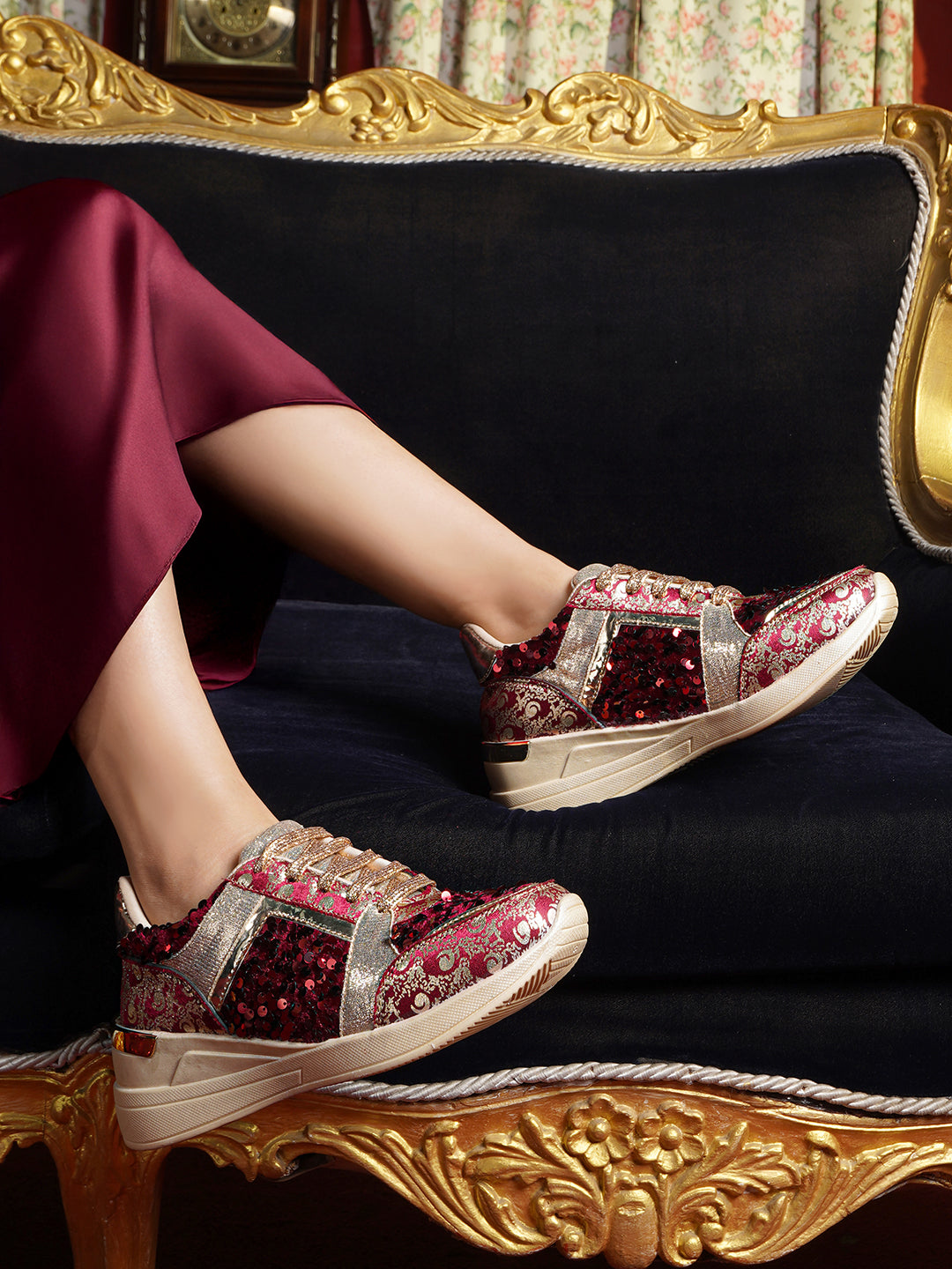 Vendoz High Heel sneaker shoes for women - CNV7055GL